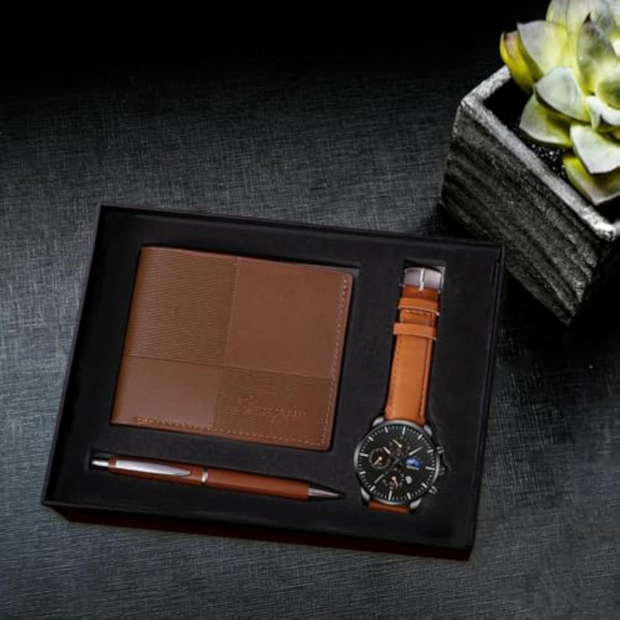 Men's Gift Set, Watch Wallet Pen Combination, Style B